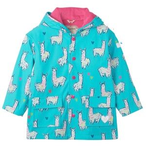 Hatley Blue Llama Print Raincoat